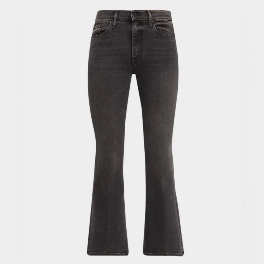 Mother The Weekender Black Denim Jeans Size 31 Womens Stretch Flare Pants